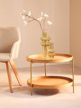 Load image into Gallery viewer, Two Tier Wooden Veneer Side Table