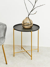 Load image into Gallery viewer, Trosa Black Top Side Table