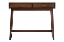 Load image into Gallery viewer, Heritage Two Drawer Walnut Finish Wood Console Table