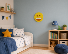 Load image into Gallery viewer, 30cm Glass Quartz Yellow Smiling Novelty Wall Clock
