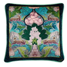 Load image into Gallery viewer, Suburban Jungle Filled Cushion Laurence Llewelyn-Bowen Teal