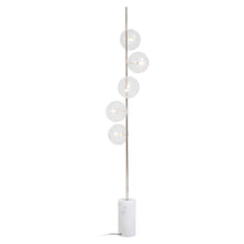 Load image into Gallery viewer, Modern floor lamp with multiple glass bulbs on a white background