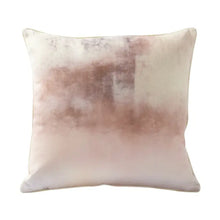 Load image into Gallery viewer, Decorative pillow with a gradient of pink and beige colors on a white background