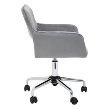 Load image into Gallery viewer, Brent Grey Velvet And Chrome Base Home Office Chair