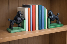 Load image into Gallery viewer, Cast Iron Antiqued Pair of Black Poodle Bookends