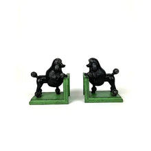 Load image into Gallery viewer, Cast Iron Antiqued Pair of Black Poodle Bookends