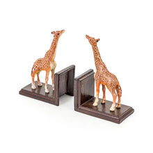 Load image into Gallery viewer, Cast Iron Antiqued Pair of Giraffe Bookends