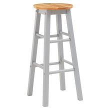 Load image into Gallery viewer, Chester Natural and Grey Wood Bar Stool