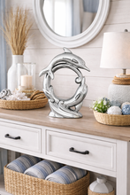 Load image into Gallery viewer, Chrome Ceramic Dolphin Sculpture