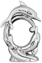 Load image into Gallery viewer, Chrome Ceramic Dolphin Sculpture