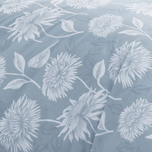 Load image into Gallery viewer, Floral pattern with white flowers on a blue background