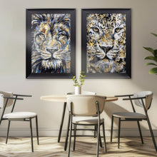Load image into Gallery viewer, Close Up Of A Leopards Face Framed Wall Art