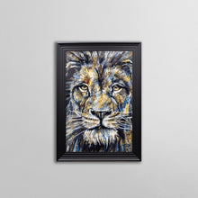 Load image into Gallery viewer, Close Up Of A Lion Framed Wall Art
