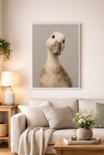 Load image into Gallery viewer, Living room with a framed picture of a duck on the wall