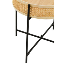 Load image into Gallery viewer, Depok Rattan Side Table With Metal Legs