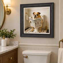 Load image into Gallery viewer, Dog on the Bog - Bulldog Framed Wall Art