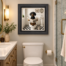 Load image into Gallery viewer, Dog on the Bog - Dachshund Framed Wall Art