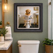 Load image into Gallery viewer, Dog on the Bog - Golden Retriever Framed Wall Art