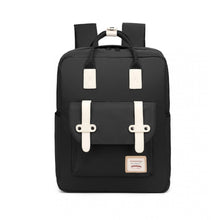 Load image into Gallery viewer, KONO CASUAL DAYPACK LIGHTWEIGHT BACKPACK TRAVEL BAG - BLACK