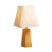 Load image into Gallery viewer, Elion Tapered Wooden Base Table Lamp