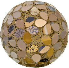 Load image into Gallery viewer, Decorative spherical object with mosaic pattern on a white background