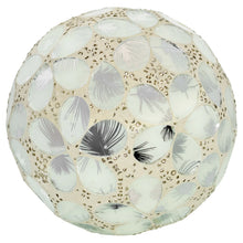 Load image into Gallery viewer, Decorative sphere with shell pattern on a white background