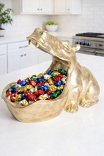 Load image into Gallery viewer, Gold Hungry Hippo Storage Bowl