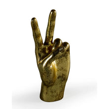 Load image into Gallery viewer, Gold "Peace" Hand Figure