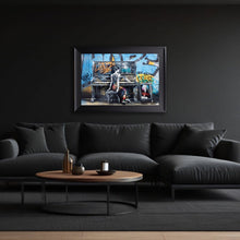 Load image into Gallery viewer, Graffiti La Pianiste et la Colombe Framed Wall Art