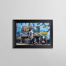Load image into Gallery viewer, Graffiti La Pianiste et la Colombe Framed Wall Art