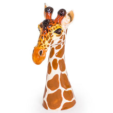 Load image into Gallery viewer, Hand Painted Ceramic Giraffe Head Vase