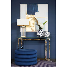 Load image into Gallery viewer, Hartford Midnight Blue Round Stool