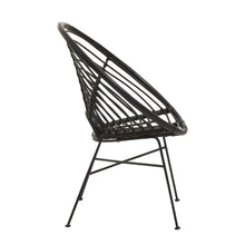 Load image into Gallery viewer, Java Black Natural Rattan Round Chair