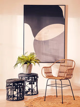 Load image into Gallery viewer, Java Natural Rattan With Black Metal Armchair