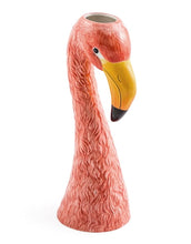 Load image into Gallery viewer, Pink flamingo-shaped vase on a white background