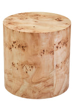Load image into Gallery viewer, Wooden side table with natural grain and texture on a white background