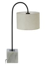 Load image into Gallery viewer, Murdoch Curved Table Lamp with Marble Base