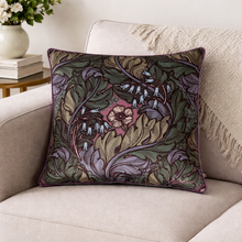 Load image into Gallery viewer, Decorative pillow with floral pattern on a beige sofa