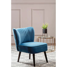 Load image into Gallery viewer, Regents Park Blue Velvet Chair