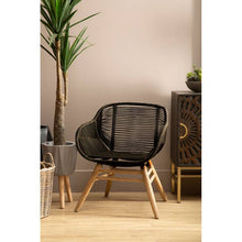 Load image into Gallery viewer, Sisal Black Rope Armchair