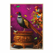 Load image into Gallery viewer, Stately Pheasant Framed Velvet Canvas Art
