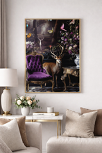 Load image into Gallery viewer, Stately Stag Framed Velvet Canvas Art