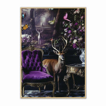 Load image into Gallery viewer, Stately Stag Framed Velvet Canvas Art