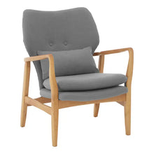 Load image into Gallery viewer, Stockholm Grey Chair With Birchwood Frame