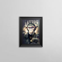 Load image into Gallery viewer, Tattooist Monkey By Sylvain Binet Framed Wall Art