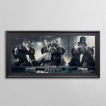 Load image into Gallery viewer, Trio Playing Poker By Sylvain Binet Framed Wall Art
