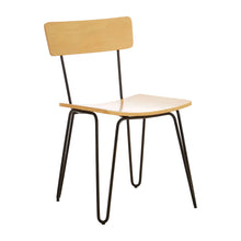 Load image into Gallery viewer, Wooden District Chair With Black Hair Pin Legs