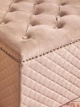 Load image into Gallery viewer, Zamora Square Mink Velvet Ottoman