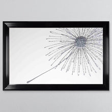 Load image into Gallery viewer, 3D Silver Cluster Blowing Dandelion On White Background Framed Wall Art 114*74cm