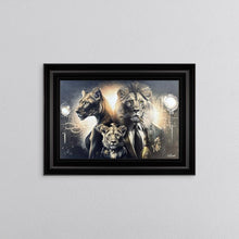 Load image into Gallery viewer, Gangster Lion Family Framed Wall Art 55*75cm